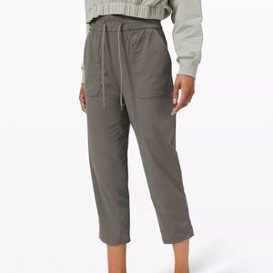 Lululemon Beyond the Studio Crop Pants in Grey Sage in Size 2